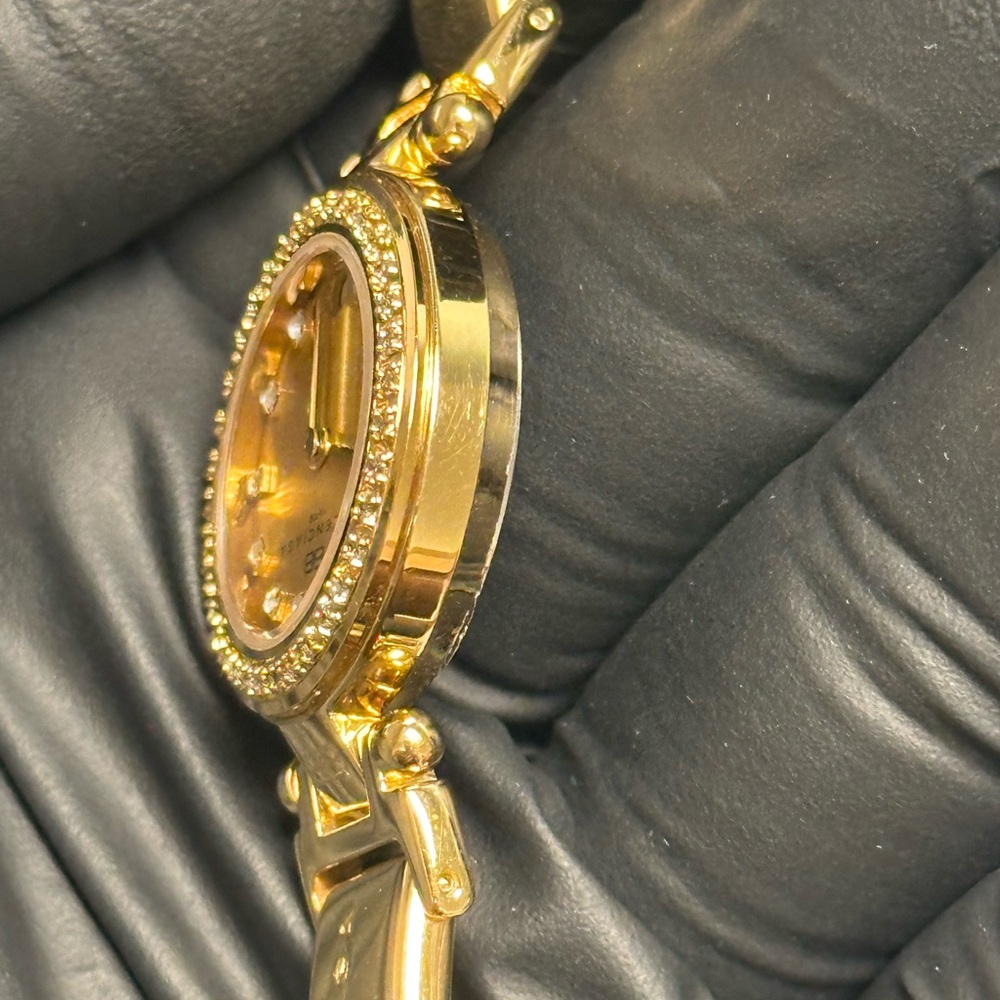 Balenciaga Paris Diamond Dial 18K Gold-Plated Date 24mm Ladies’ Luxury Watch - Picture 8 of 14